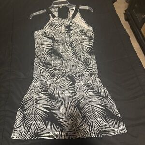 Black and White Patterned Women's Dress.